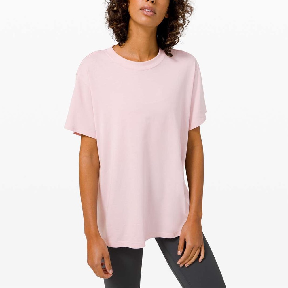 Lululemon All Yours Boyfriend Tee in Porcelain Pink